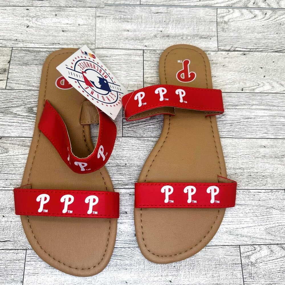 NWT Women's Genuine Merchandise Philadelphia Phillies MLB Size Small Sandals